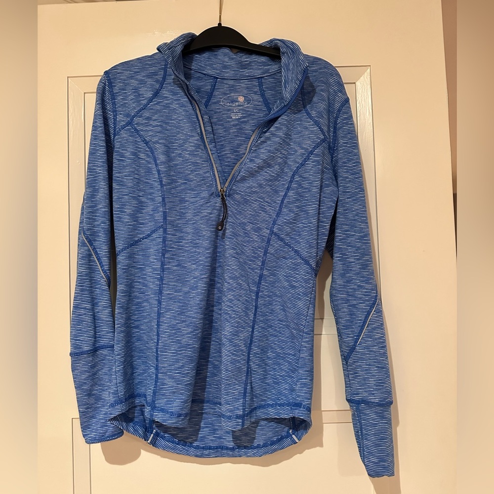 Tangerine | Blue Athletic Workout Pullover